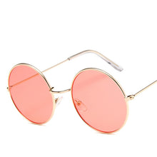 Load image into Gallery viewer, Cute color lens retro round sun glasses