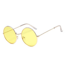Load image into Gallery viewer, Cute color lens retro round sun glasses