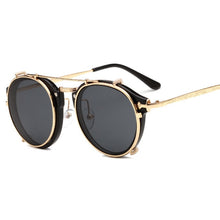 Load image into Gallery viewer, Clip On Sunglasses Men Steampunk Brand Design Women Fashion Glasses