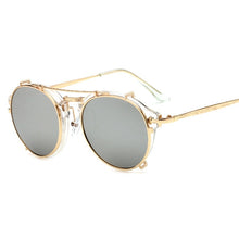 Load image into Gallery viewer, Clip On Sunglasses Men Steampunk Brand Design Women Fashion Glasses
