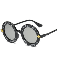 Load image into Gallery viewer, small bees round frame sunglasses women