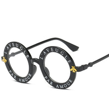 Load image into Gallery viewer, small bees round frame sunglasses women