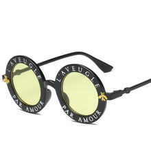 Load image into Gallery viewer, small bees round frame sunglasses women