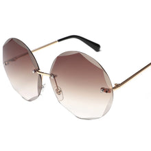 Load image into Gallery viewer, Round Cut Rimless Sunglasses Women