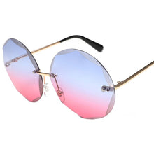 Load image into Gallery viewer, Round Cut Rimless Sunglasses Women